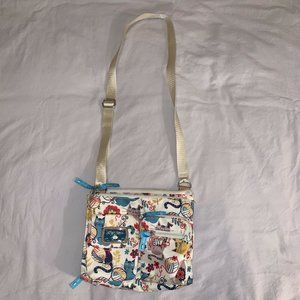 Lily Bloom Crossbody Cat Bag Floral White Purse